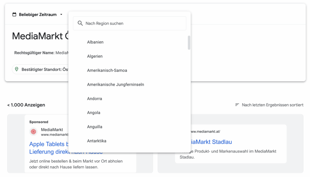 auswahl erscheinungsland
