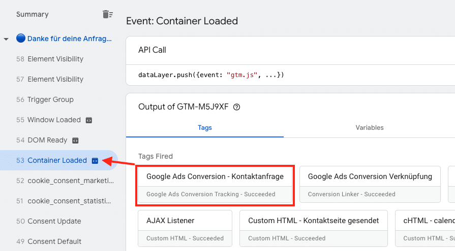 EC Tag ist ausgelöst