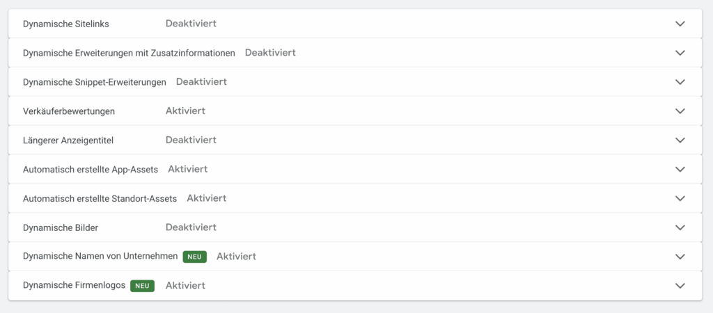 erweiterte funktionen fuer dynamische assets