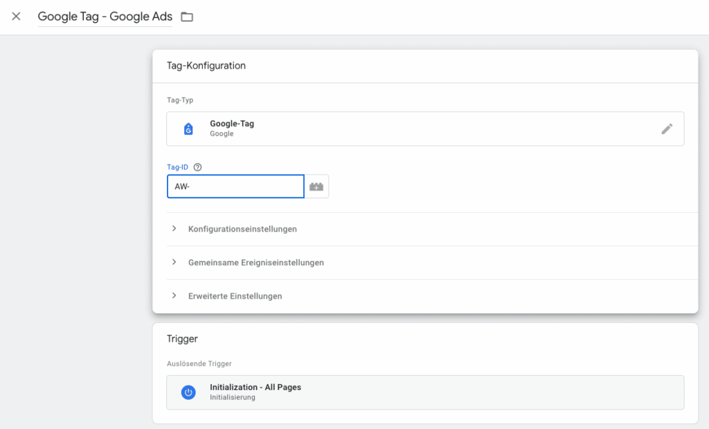 Google Tag in Google Tag Manager