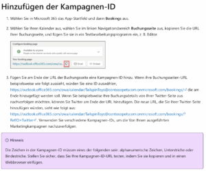 Microsoft Bookings RefID Parameter