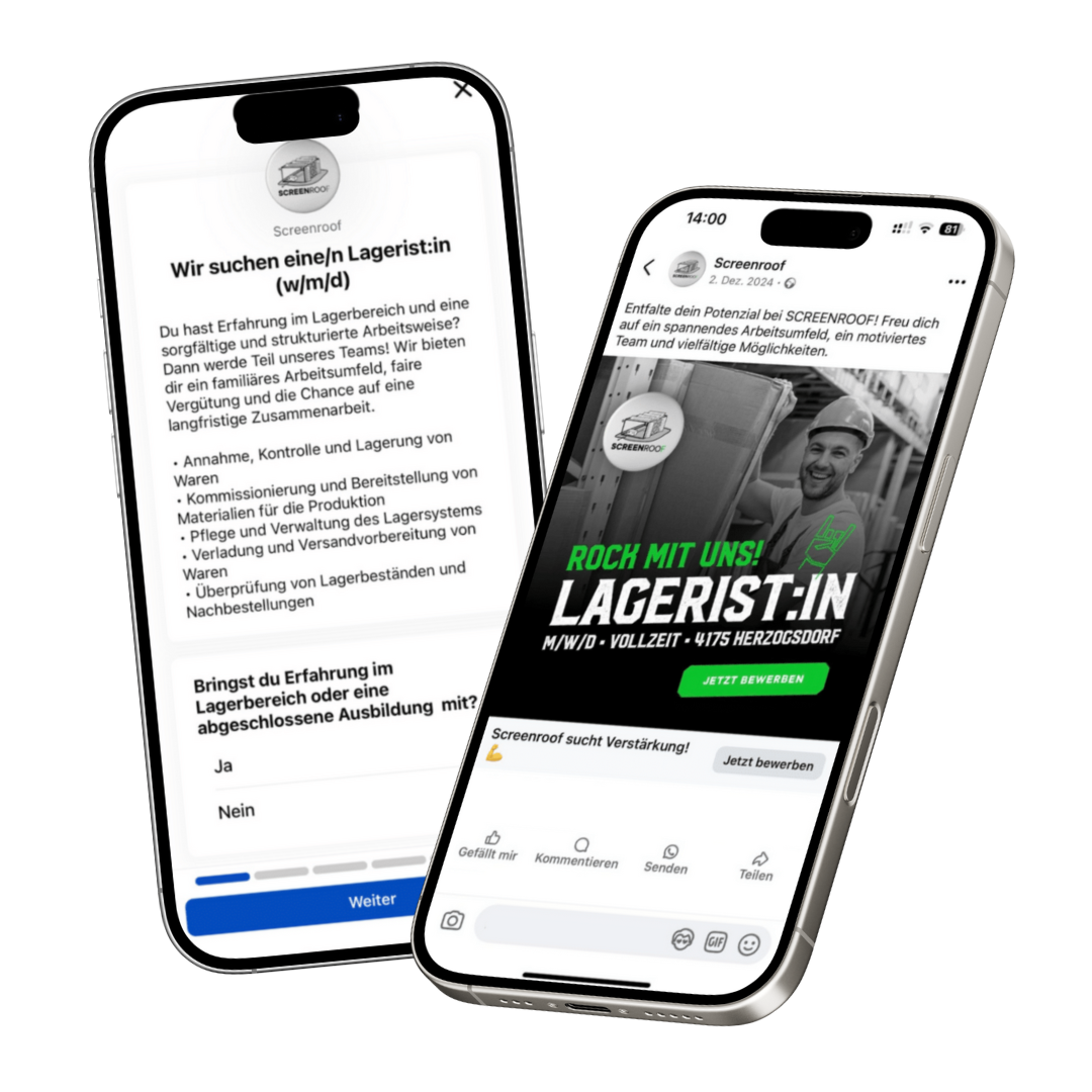 Mockup Recruiting Dienstleistung für Mühlviertler Power