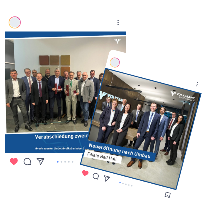 Volksbank OÖ Social Media Post